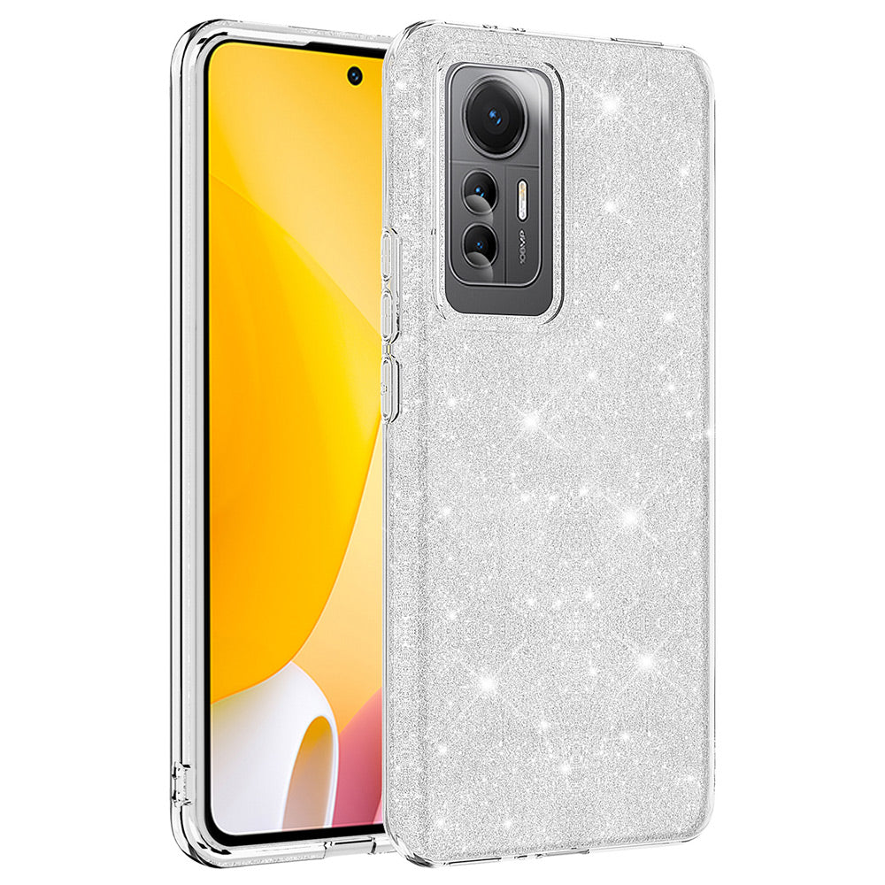 Xiaomi Mi 12 Lite Kılıf Zore Shining Silikon Gümüş