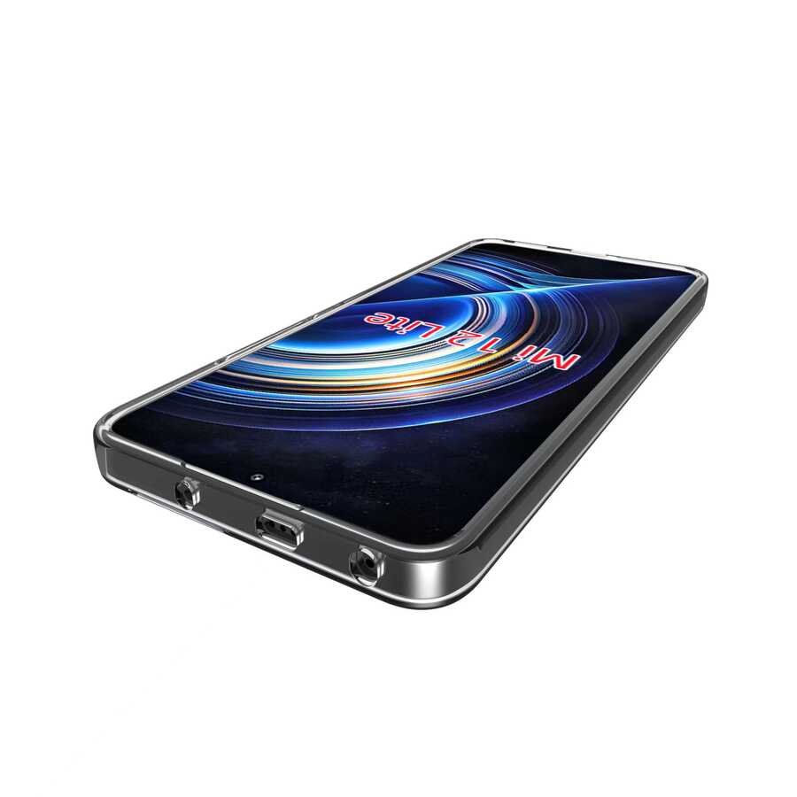Xiaomi Mi 12 Lite Kılıf Zore Süper Silikon Kapak Renksiz