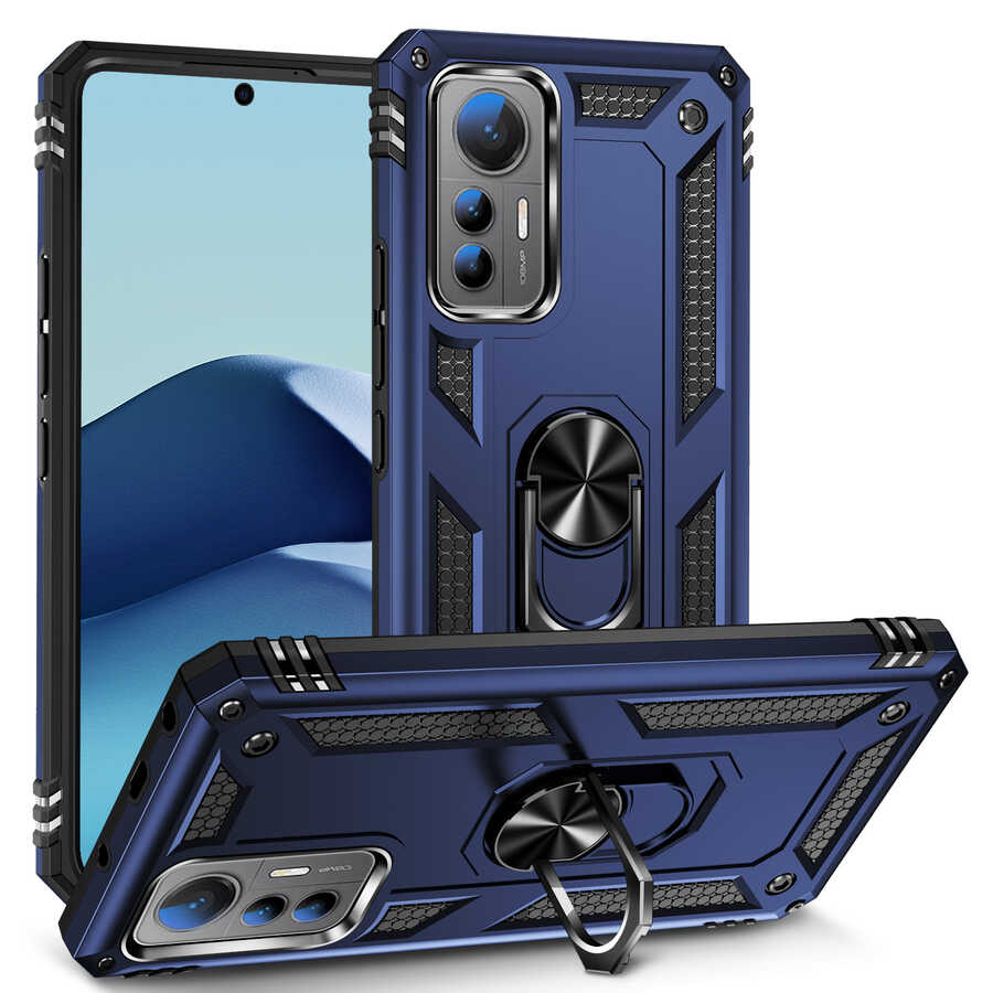 Xiaomi Mi 12 Lite Kılıf Zore Vega Kapak Mavi
