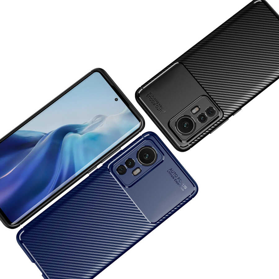Xiaomi Mi 12 Pro Kılıf Zore Negro Silikon Kapak Lacivert