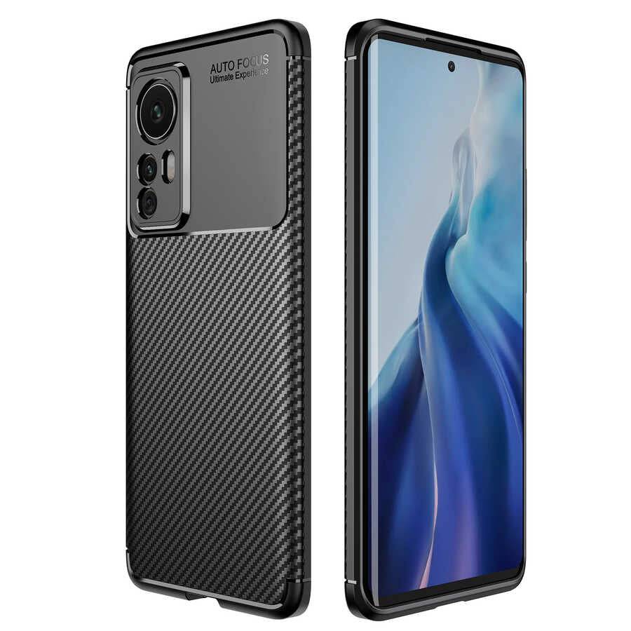 Xiaomi Mi 12 Pro Kılıf Zore Negro Silikon Kapak Siyah