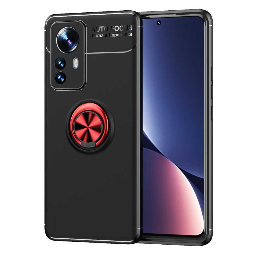 Xiaomi Mi 12 Pro Kılıf Zore Ravel Silikon Kapak Siyah-Mavi