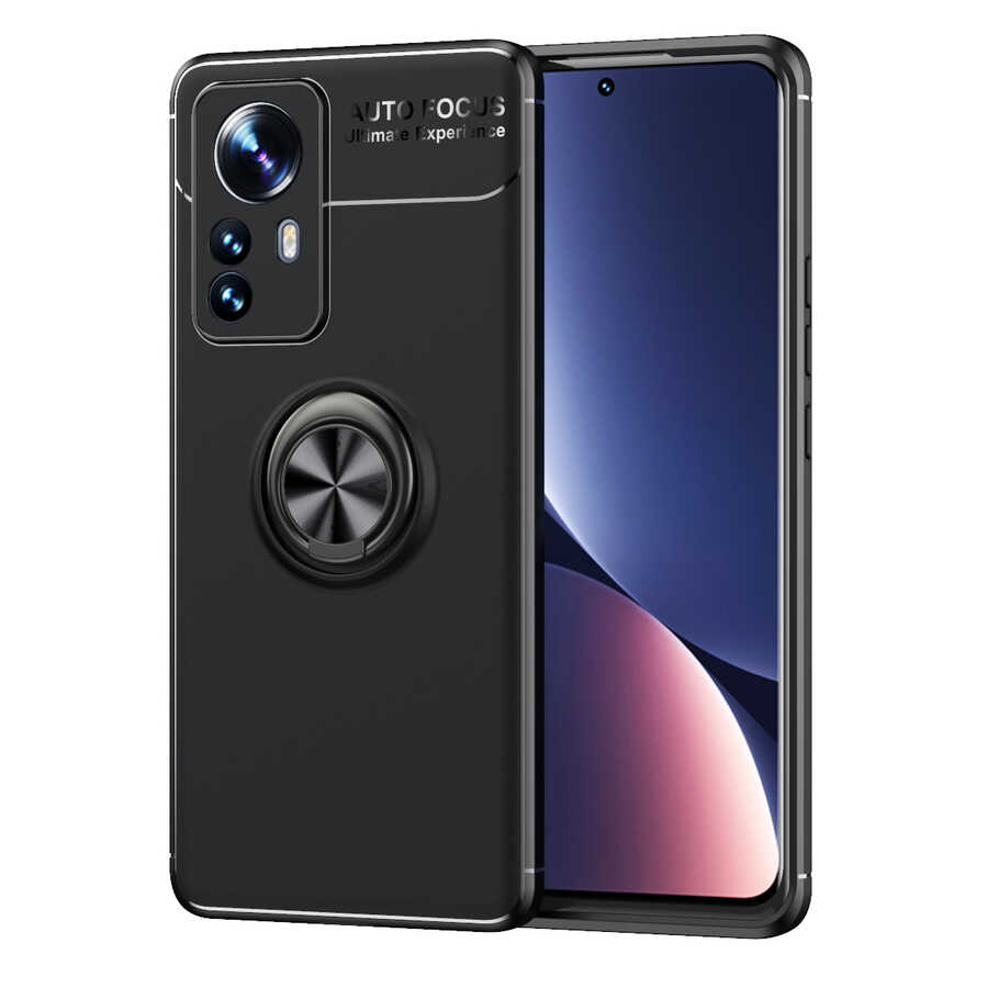 Xiaomi Mi 12 Pro Kılıf Zore Ravel Silikon Kapak Siyah