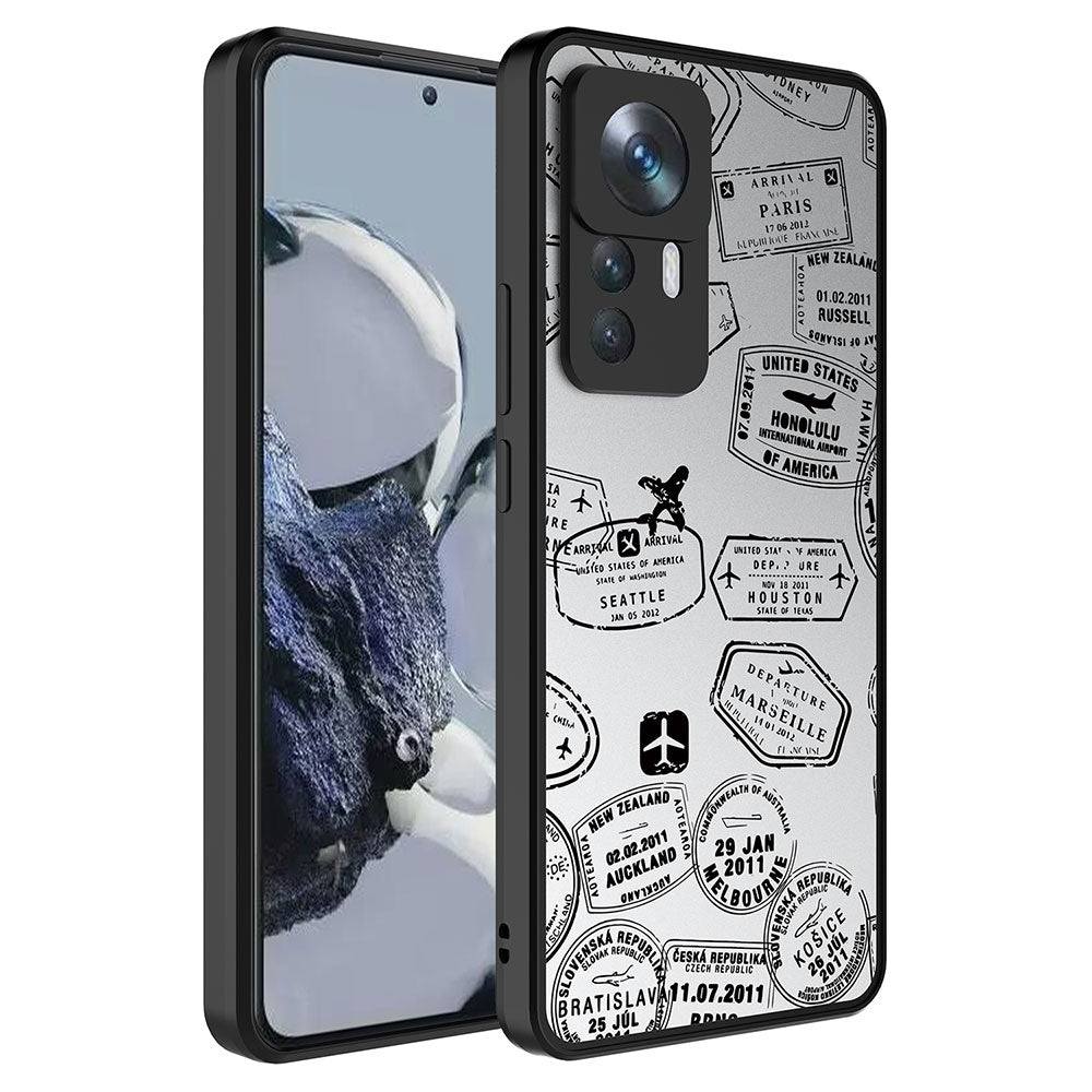 Xiaomi Mi 12T Kılıf Aynalı Desenli Kamera Korumalı Parlak Zore Mirror Kapak Seyahat