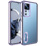 Xiaomi Mi 12T Pro Kılıf Kamera Korumalı Logo Gösteren Zore Omega Kapak Derin Mor
