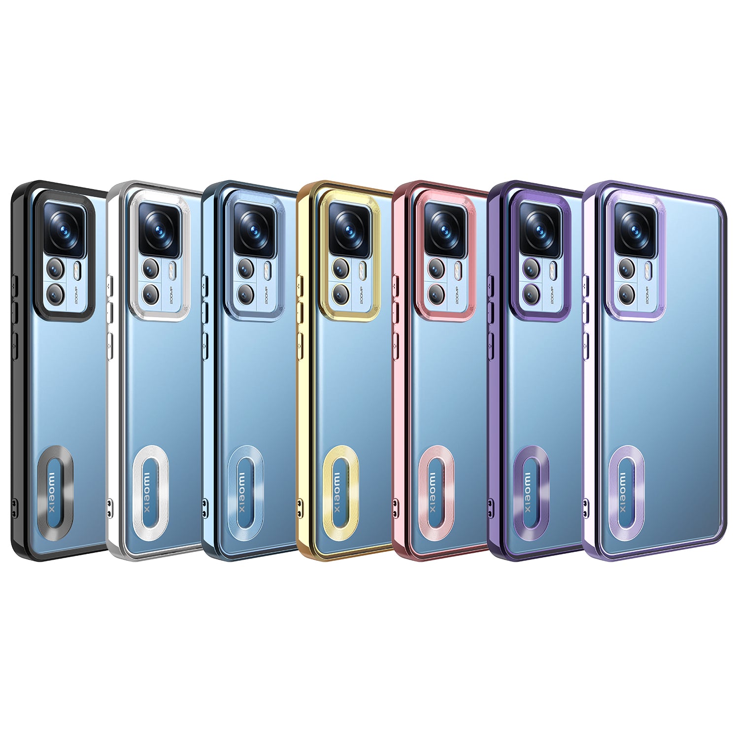 Xiaomi Mi 12T Pro Kılıf Kamera Korumalı Logo Gösteren Zore Omega Kapak Derin Mor