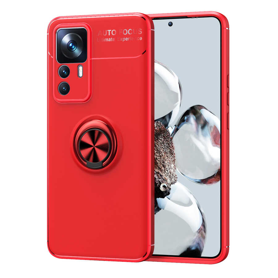 Xiaomi Mi 12T Pro Kılıf Zore Ravel Silikon Kapak Kırmızı