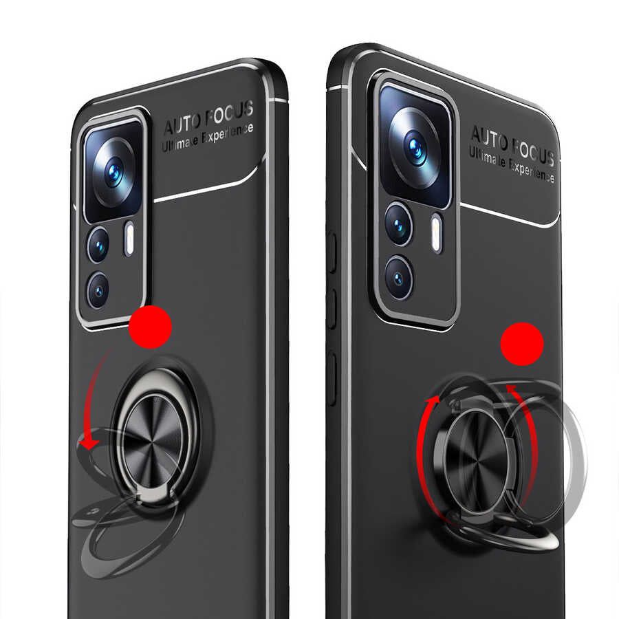 Xiaomi Mi 12T Pro Kılıf Zore Ravel Silikon Kapak Kırmızı