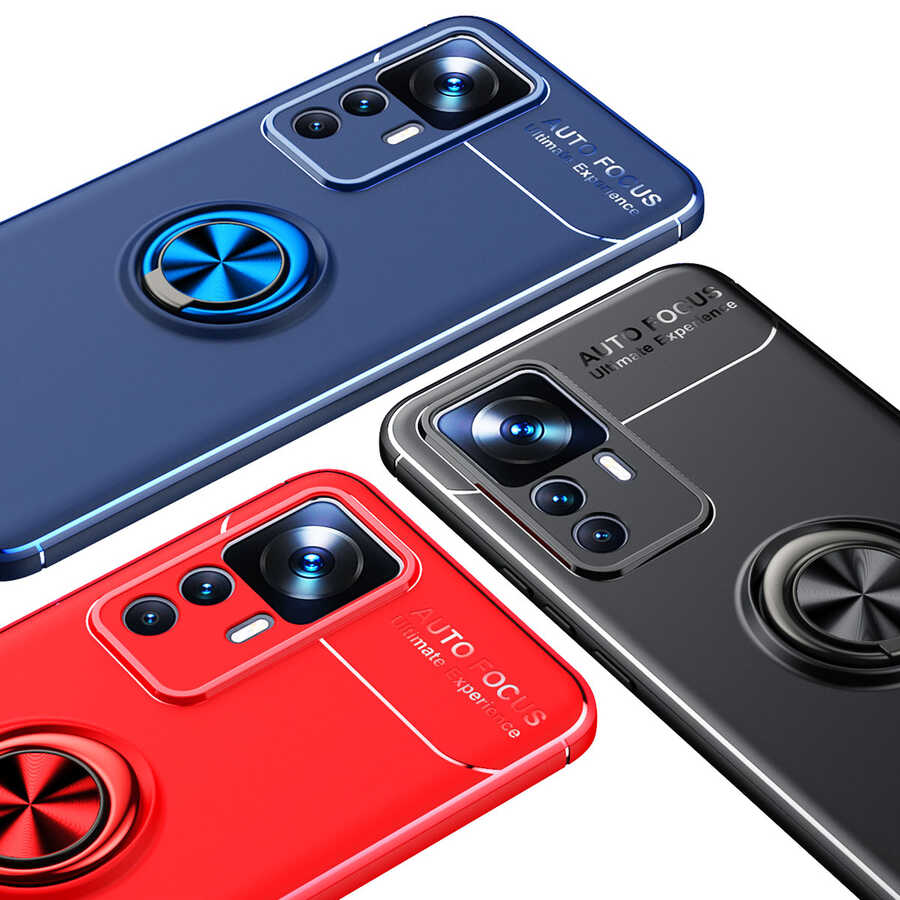 Xiaomi Mi 12T Pro Kılıf Zore Ravel Silikon Kapak Kırmızı