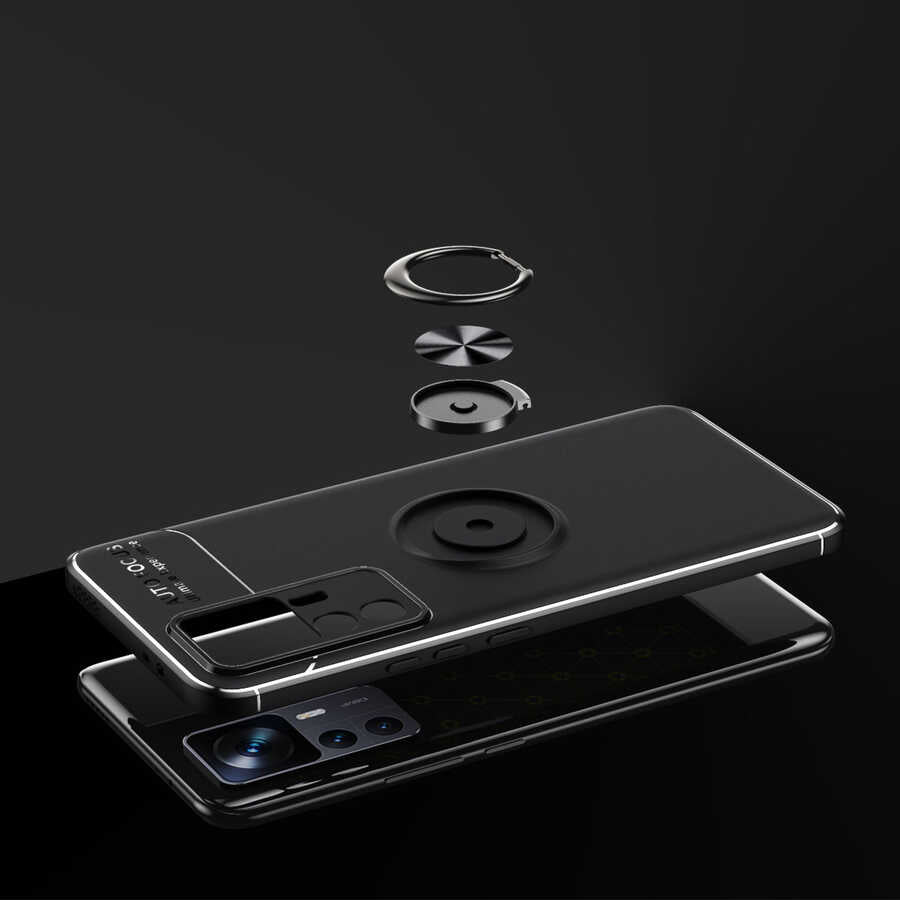 Xiaomi Mi 12T Pro Kılıf Zore Ravel Silikon Kapak Kırmızı