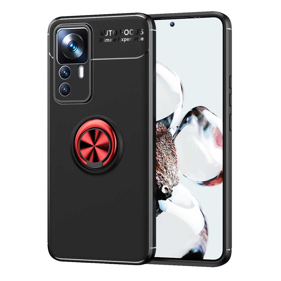 Xiaomi Mi 12T Pro Kılıf Zore Ravel Silikon Kapak Kırmızı