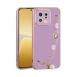 Xiaomi Mi 13 Kılıf El Tutamaçlı Kamera Korumalı Zore Taka Silikon Kapak Pembe