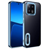 Xiaomi Mi 13 Kılıf Kamera Korumalı Logo Gösteren Zore Omega Kapak Mavi