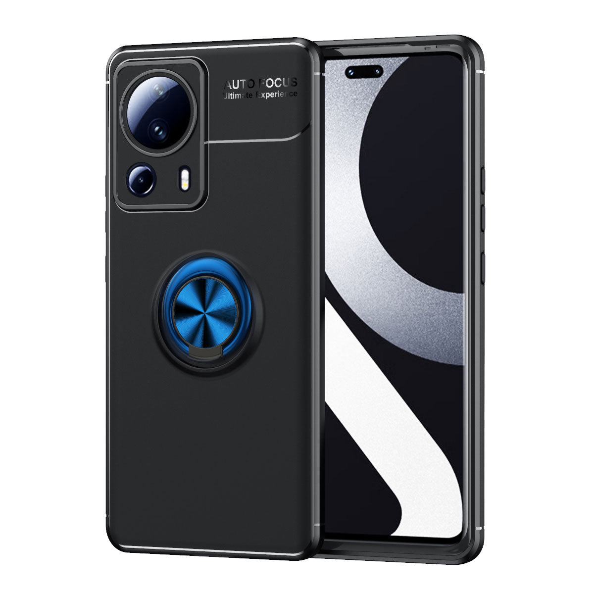 Xiaomi Mi 13 Lite Kılıf Zore Ravel Silikon Kapak Siyah-Mavi