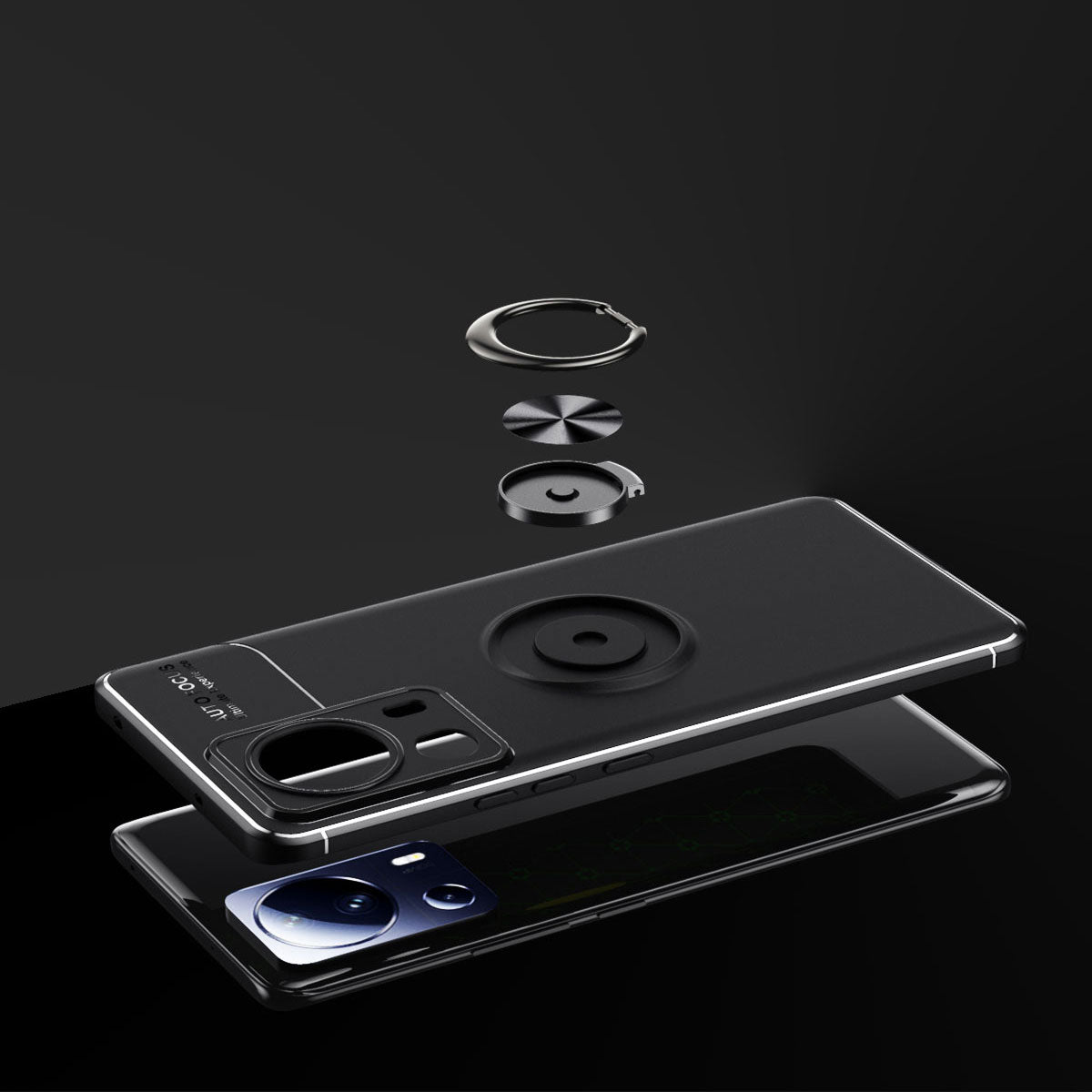 Xiaomi Mi 13 Lite Kılıf Zore Ravel Silikon Kapak Siyah