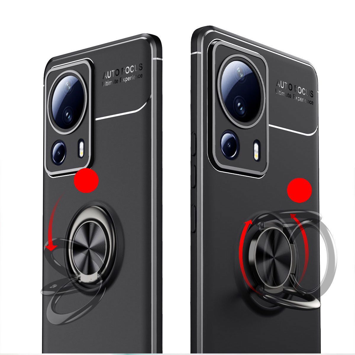 Xiaomi Mi 13 Lite Kılıf Zore Ravel Silikon Kapak Siyah-Mavi