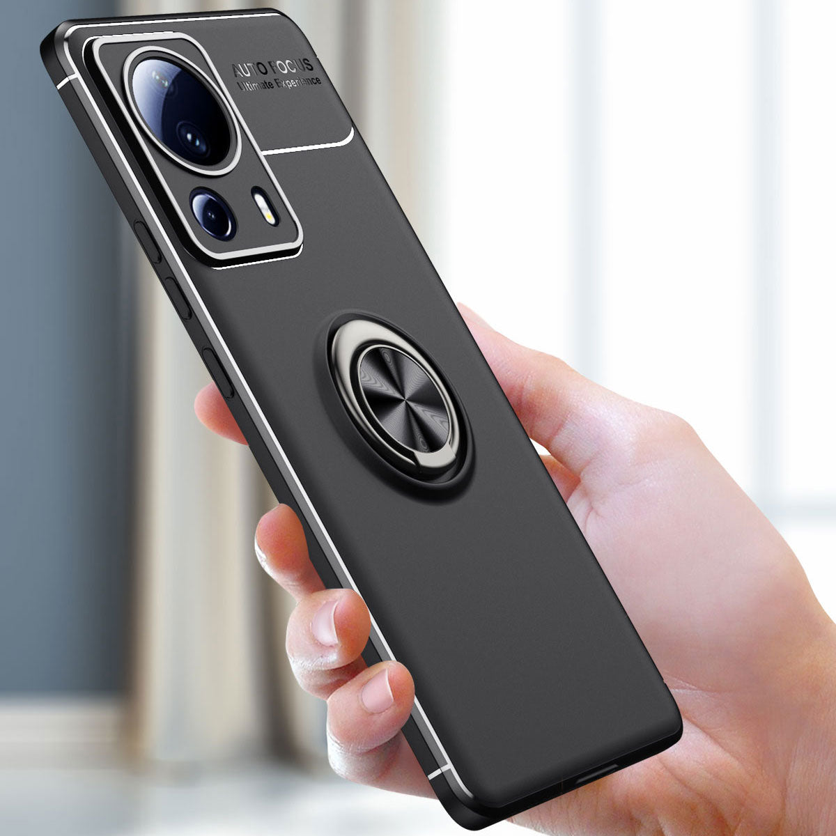 Xiaomi Mi 13 Lite Kılıf Zore Ravel Silikon Kapak Siyah