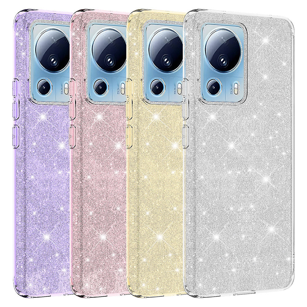 Xiaomi Mi 13 Lite Kılıf Zore Shining Silikon Pembe