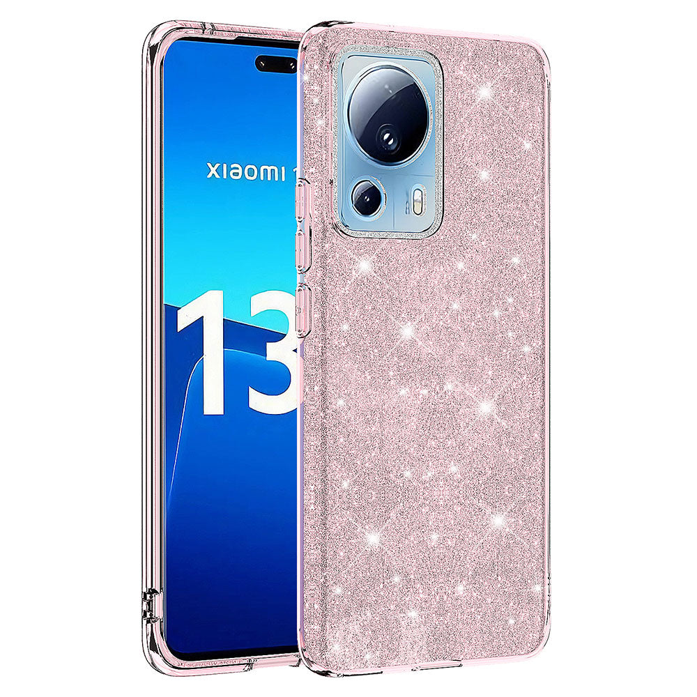 Xiaomi Mi 13 Lite Kılıf Zore Shining Silikon Pembe