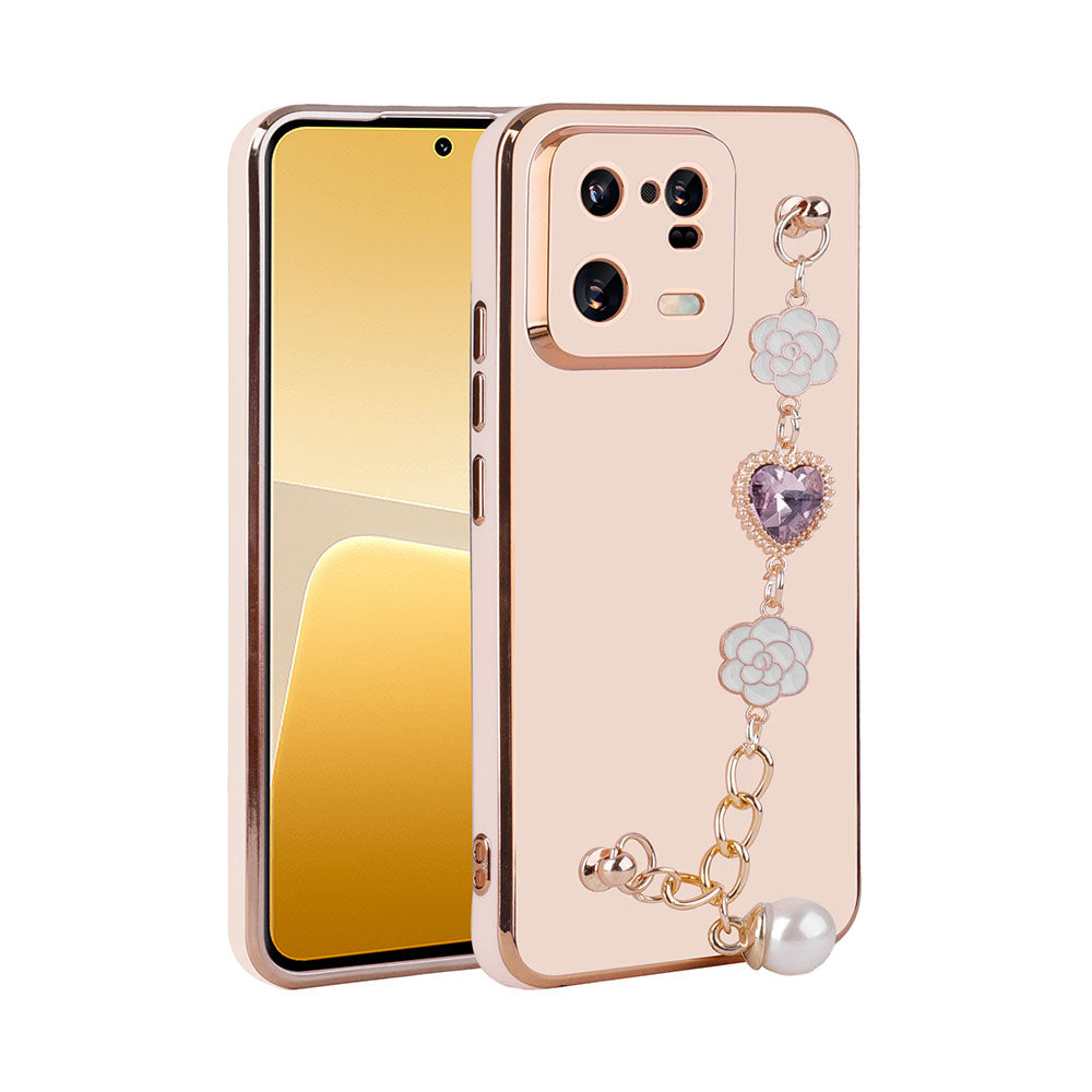 Xiaomi Mi 13 Pro Kılıf El Tutamaçlı Kamera Korumalı Zore Taka Silikon Kapak Beyaz