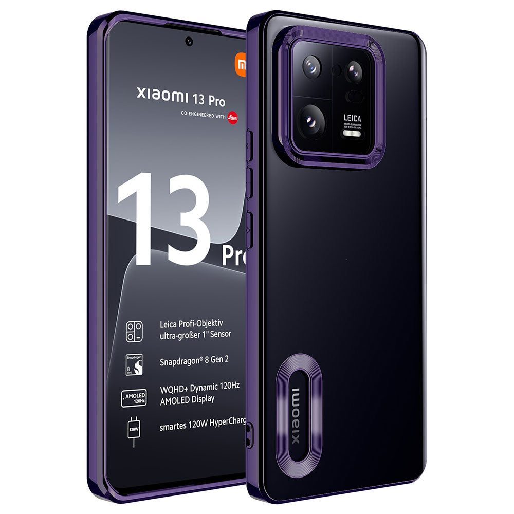 Xiaomi Mi 13 Pro Kılıf Kamera Korumalı Logo Gösteren Zore Omega Kapak Siyah