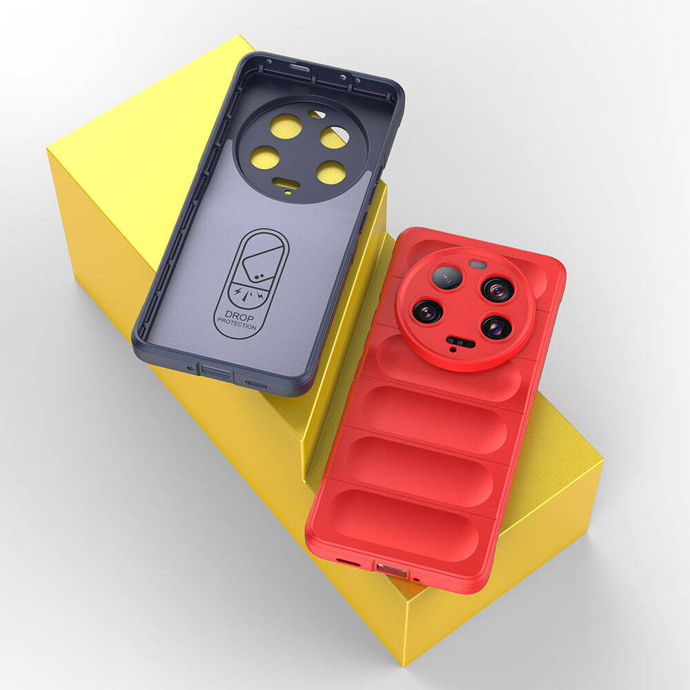 Xiaomi Mi 13 Ultra Kılıf Esnek TPU Oyuklu Arka Yüzey Tasarımlı Zore Etnik Silikon Kapak Koyu Yeşil