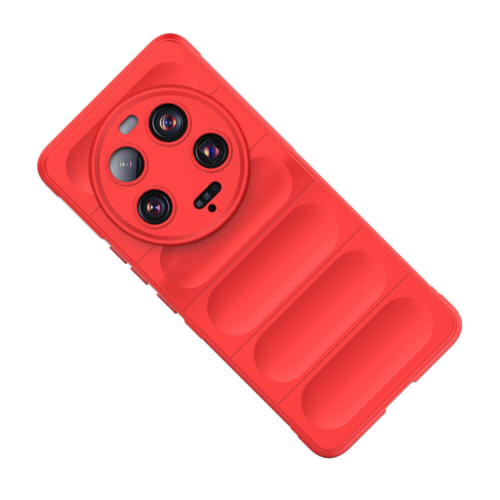 Xiaomi Mi 13 Ultra Kılıf Esnek TPU Oyuklu Arka Yüzey Tasarımlı Zore Etnik Silikon Kapak Koyu Yeşil