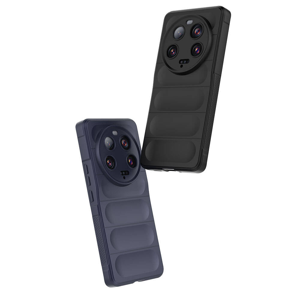 Xiaomi Mi 13 Ultra Kılıf Esnek TPU Oyuklu Arka Yüzey Tasarımlı Zore Etnik Silikon Kapak Lacivert