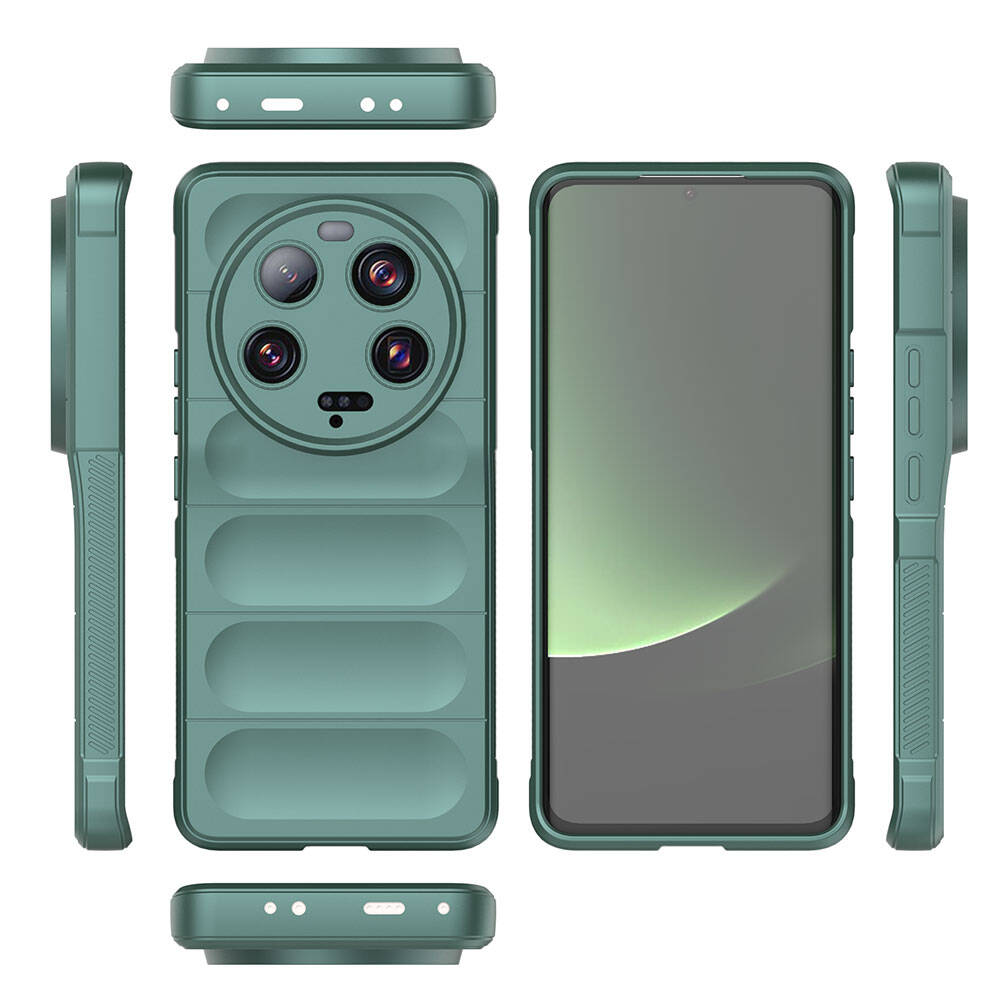 Xiaomi Mi 13 Ultra Kılıf Esnek TPU Oyuklu Arka Yüzey Tasarımlı Zore Etnik Silikon Kapak Siyah