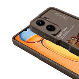 Xiaomi Mi 13T Kılıf Kamera Korumalı Baskılı Arka Yüzey Zore Klas Kapak Koyu Kahve