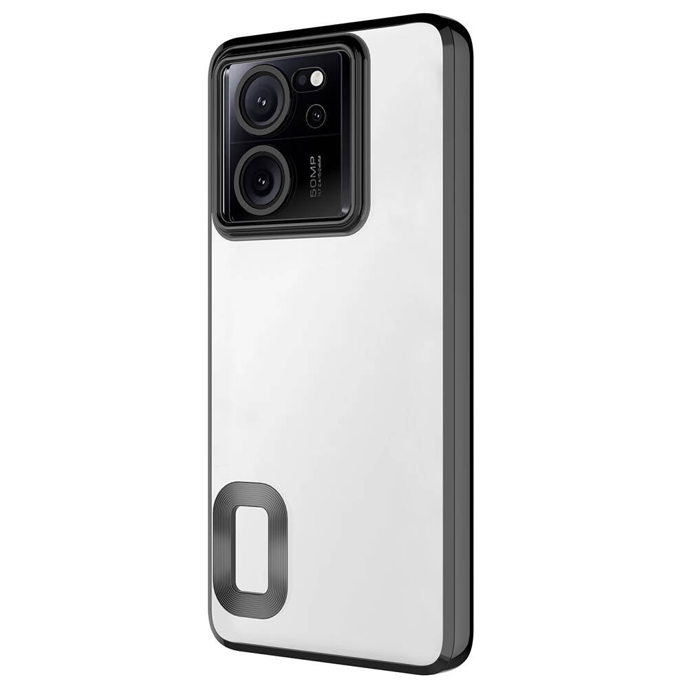 Xiaomi Mi 13T Kılıf Kamera Korumalı Logo Gösteren Zore Omega Kapak Rose Gold