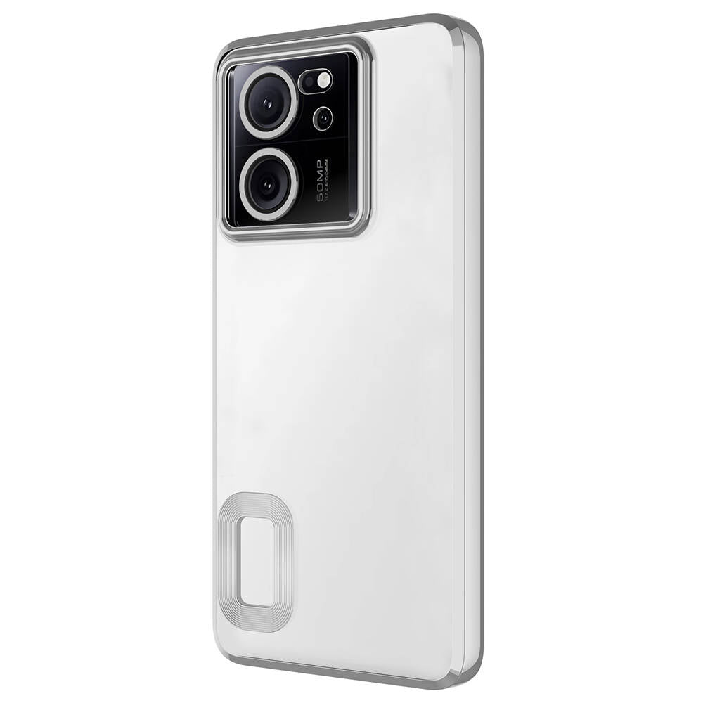 Xiaomi Mi 13T Kılıf Kamera Korumalı Logo Gösteren Zore Omega Kapak Sierra Mavi