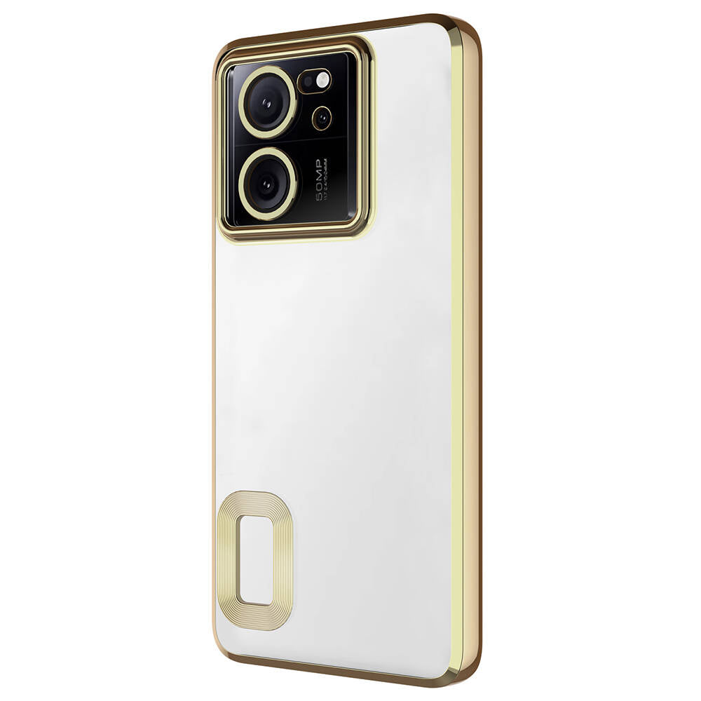 Xiaomi Mi 13T Kılıf Kamera Korumalı Logo Gösteren Zore Omega Kapak Derin Mor