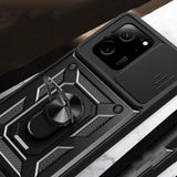 Xiaomi Mi 13T Kılıf Magnetik Standlı Kamera Korumalı Zore Sürgülü Vega Kapak Siyah