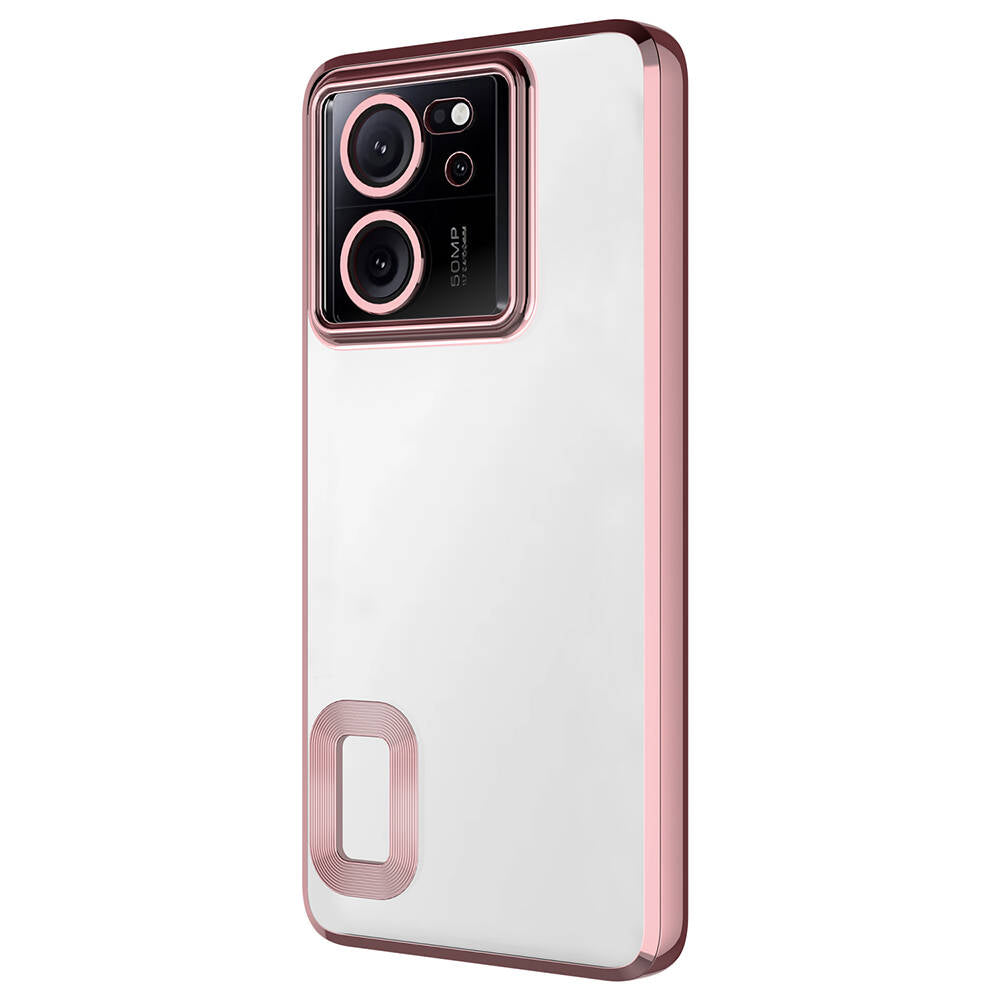 Xiaomi Mi 13T Pro Kılıf Kamera Korumalı Logo Gösteren Zore Omega Kapak Lila