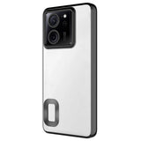 Xiaomi Mi 13T Pro Kılıf Kamera Korumalı Logo Gösteren Zore Omega Kapak Gümüş