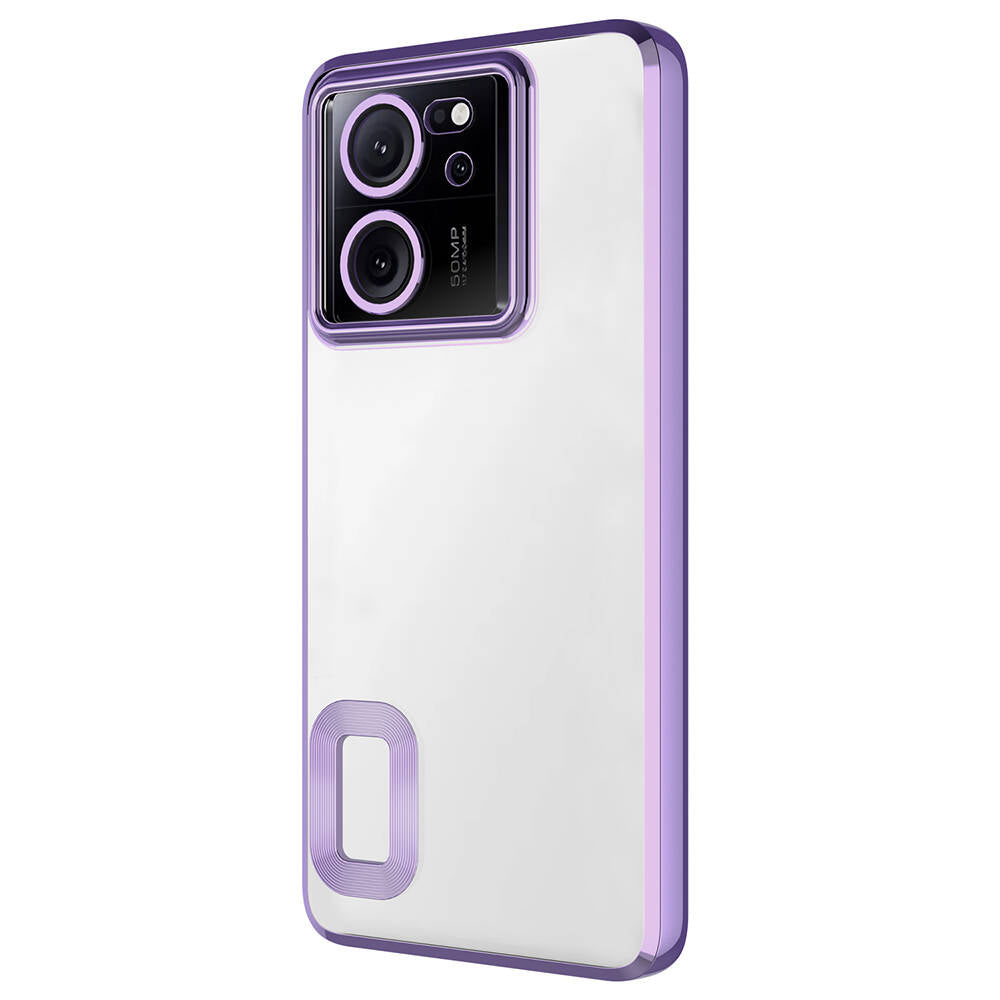 Xiaomi Mi 13T Pro Kılıf Kamera Korumalı Logo Gösteren Zore Omega Kapak Sierra Mavi