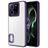 Xiaomi Mi 13T Pro Kılıf Kamera Korumalı Logo Gösteren Zore Omega Kapak Derin Mor