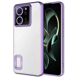 Xiaomi Mi 13T Pro Kılıf Kamera Korumalı Logo Gösteren Zore Omega Kapak Lila