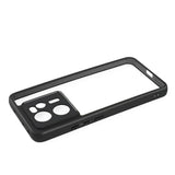 Xiaomi Mi 13T Pro Kılıf Kamera Korumalı Şeffaf Arka Yüzey Zore New Roll Kapak Siyah
