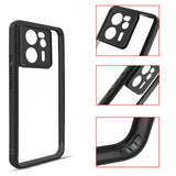 Xiaomi Mi 13T Pro Kılıf Kamera Korumalı Şeffaf Arka Yüzey Zore New Roll Kapak Siyah