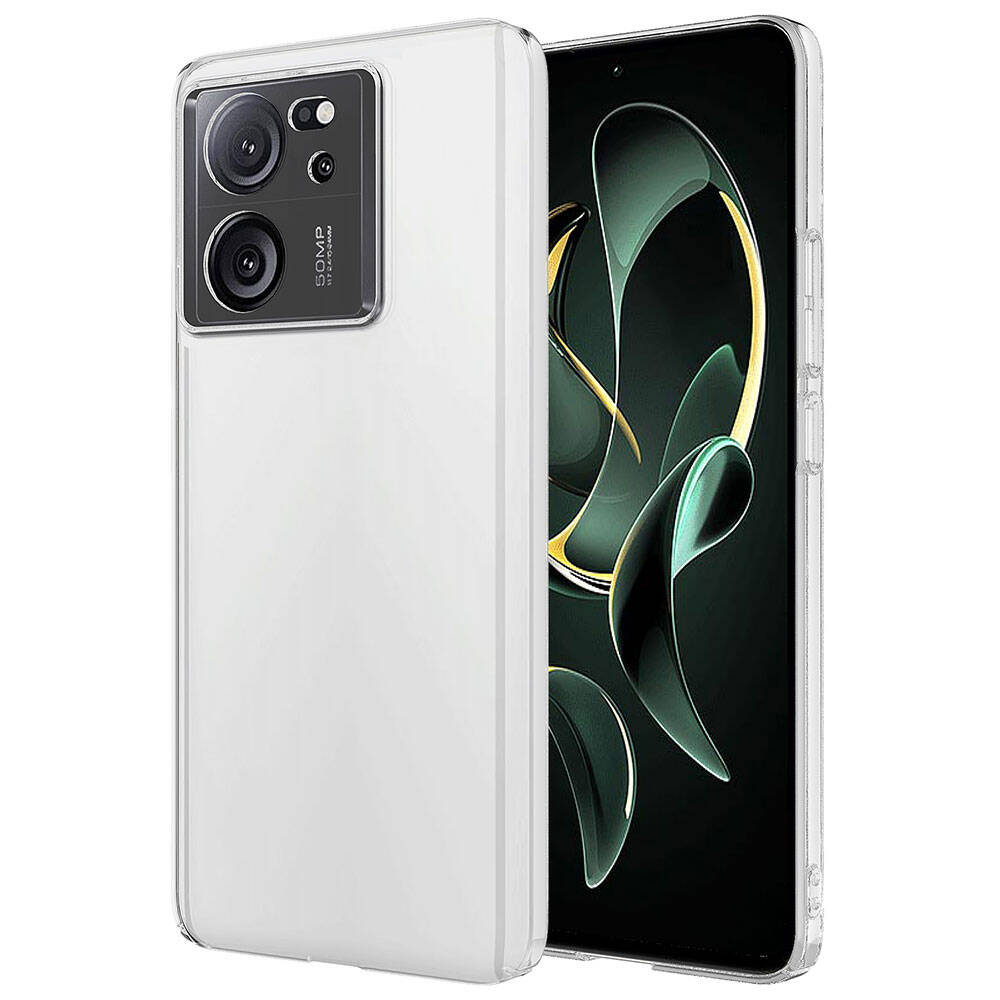 Xiaomi Mi 13T Pro Kılıf Nano Oleofobik Özellikli Sert Arka Yüzey Zore Droga Kapak Renksiz
