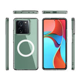 Xiaomi Mi 13T Pro Kılıf Sert PC Arka Yüzey Wireless Şarj Özellikli Zore Flet M-safe Kapak Renksiz
