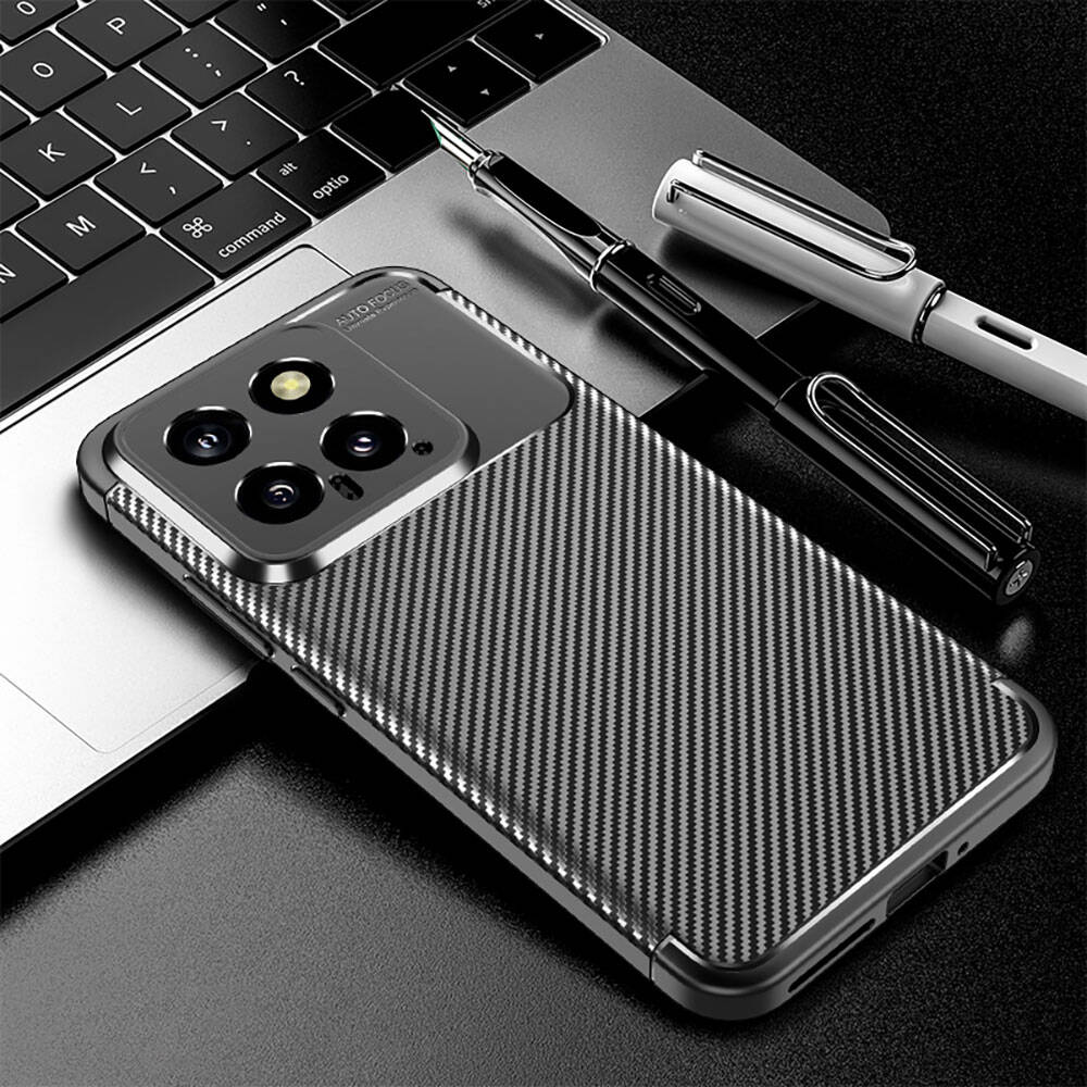 Xiaomi Mi 14 Kılıf Zore Negro Silikon Kapak Siyah
