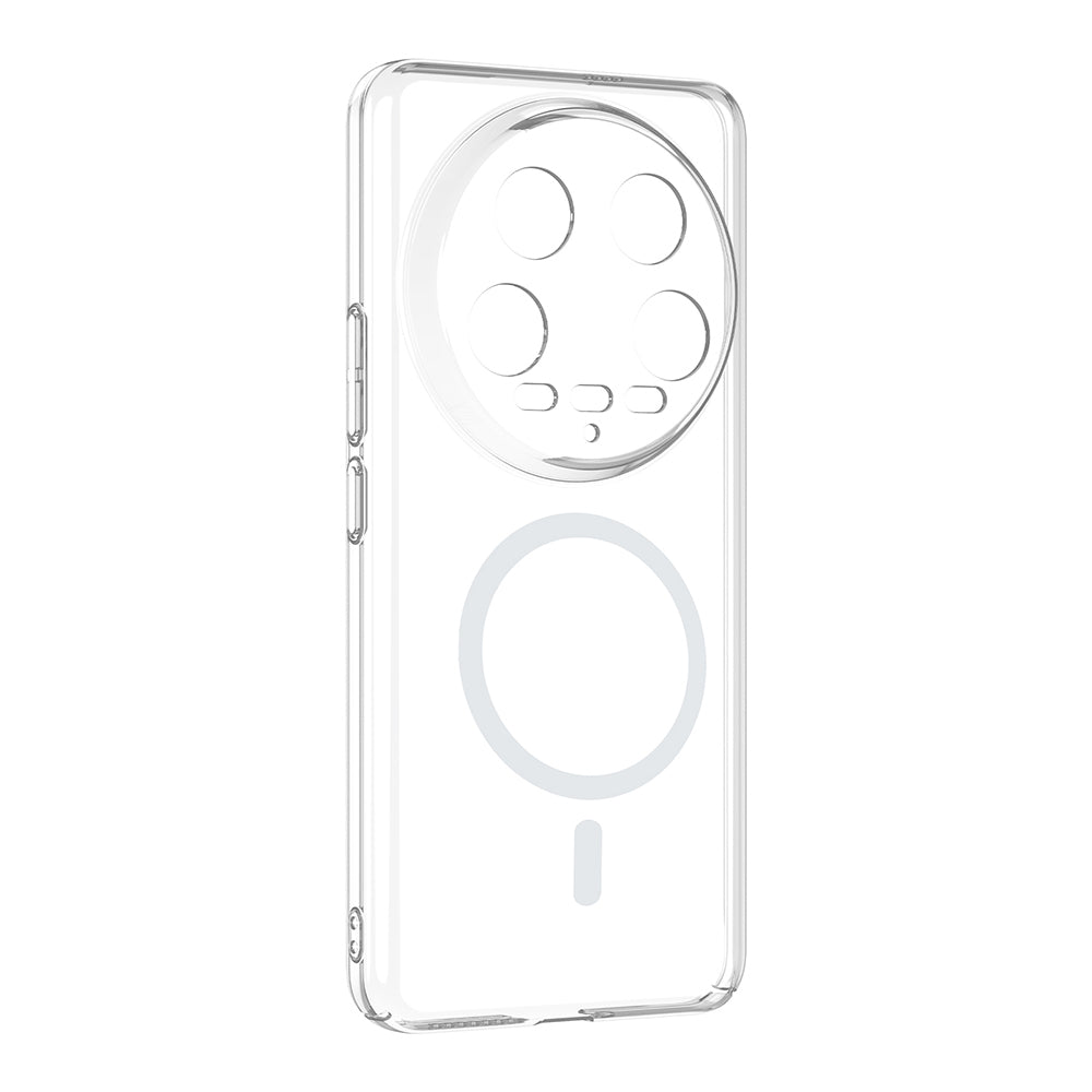 Xiaomi Mi 14 Ultra Kamera Korumalı M-Safe Şarj Özellikli Şeffaf Zore London Sert PC Kapak Şeffaf
