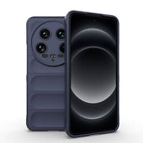 Xiaomi Mi 14 Ultra Kılıf Esnek TPU Oyuklu Arka Yüzey Tasarımlı Zore Etnik Silikon Kapak Lacivert