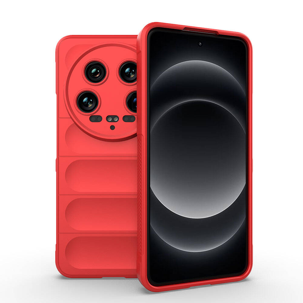 Xiaomi Mi 14 Ultra Kılıf Esnek TPU Oyuklu Arka Yüzey Tasarımlı Zore Etnik Silikon Kapak Lacivert