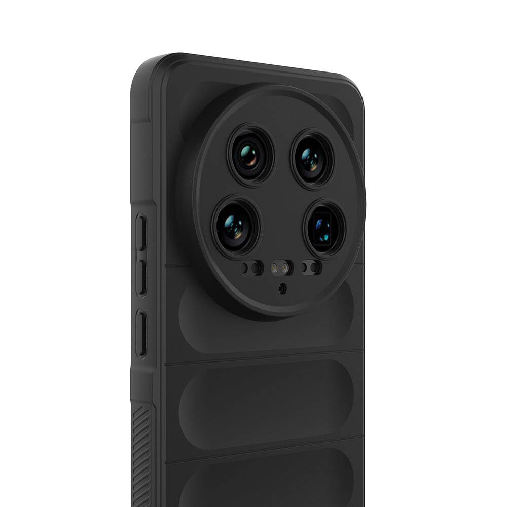 Xiaomi Mi 14 Ultra Kılıf Esnek TPU Oyuklu Arka Yüzey Tasarımlı Zore Etnik Silikon Kapak Kırmızı