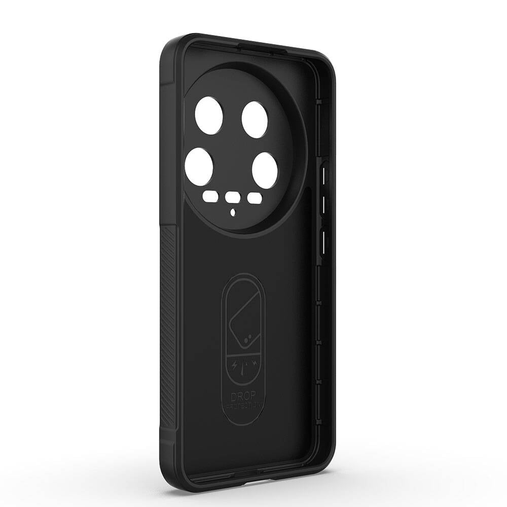 Xiaomi Mi 14 Ultra Kılıf Esnek TPU Oyuklu Arka Yüzey Tasarımlı Zore Etnik Silikon Kapak Siyah
