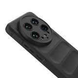 Xiaomi Mi 14 Ultra Kılıf Esnek TPU Oyuklu Arka Yüzey Tasarımlı Zore Etnik Silikon Kapak Siyah